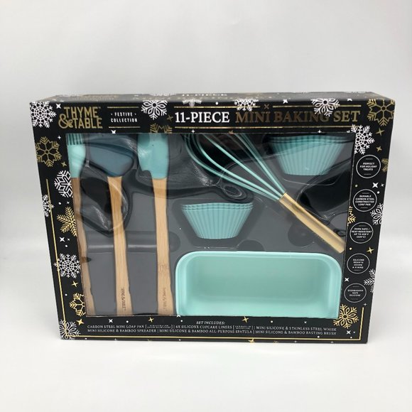 Thyme & Table Kitchen Thyme Table 1pc Mini Kitchen Utensil Baking Set Whisk Spatula Loaf Pan
